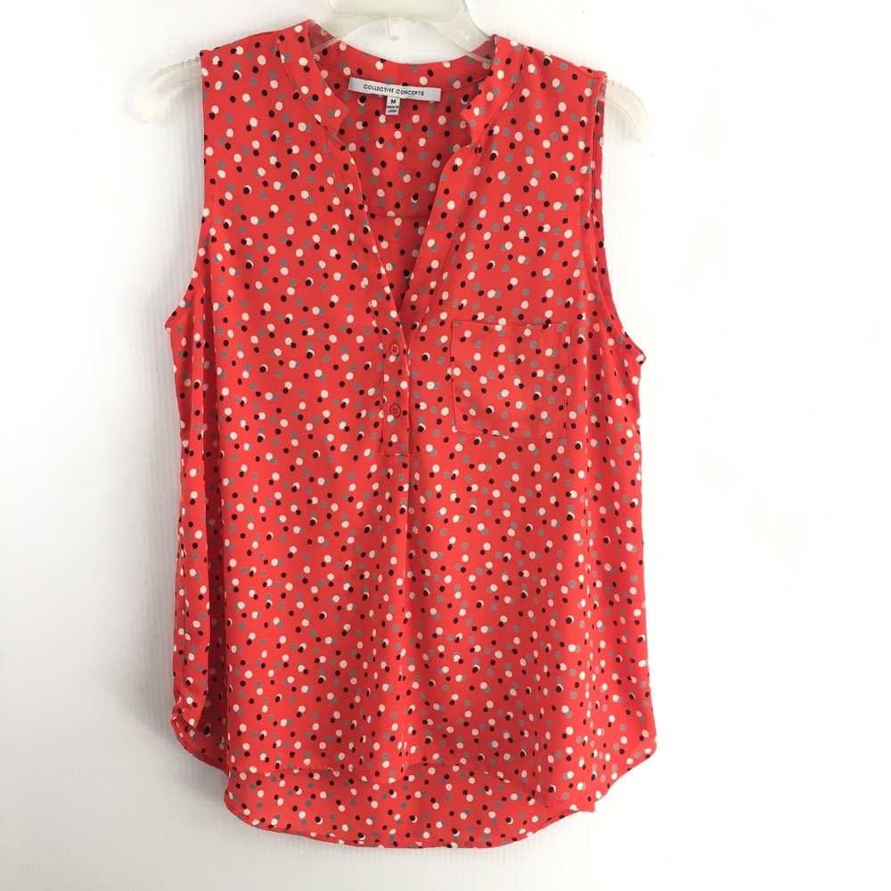 NWOT Collective Concepts Izzati Blouse Red M